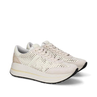 Sneakers in pelle ecopelle e tessuto 