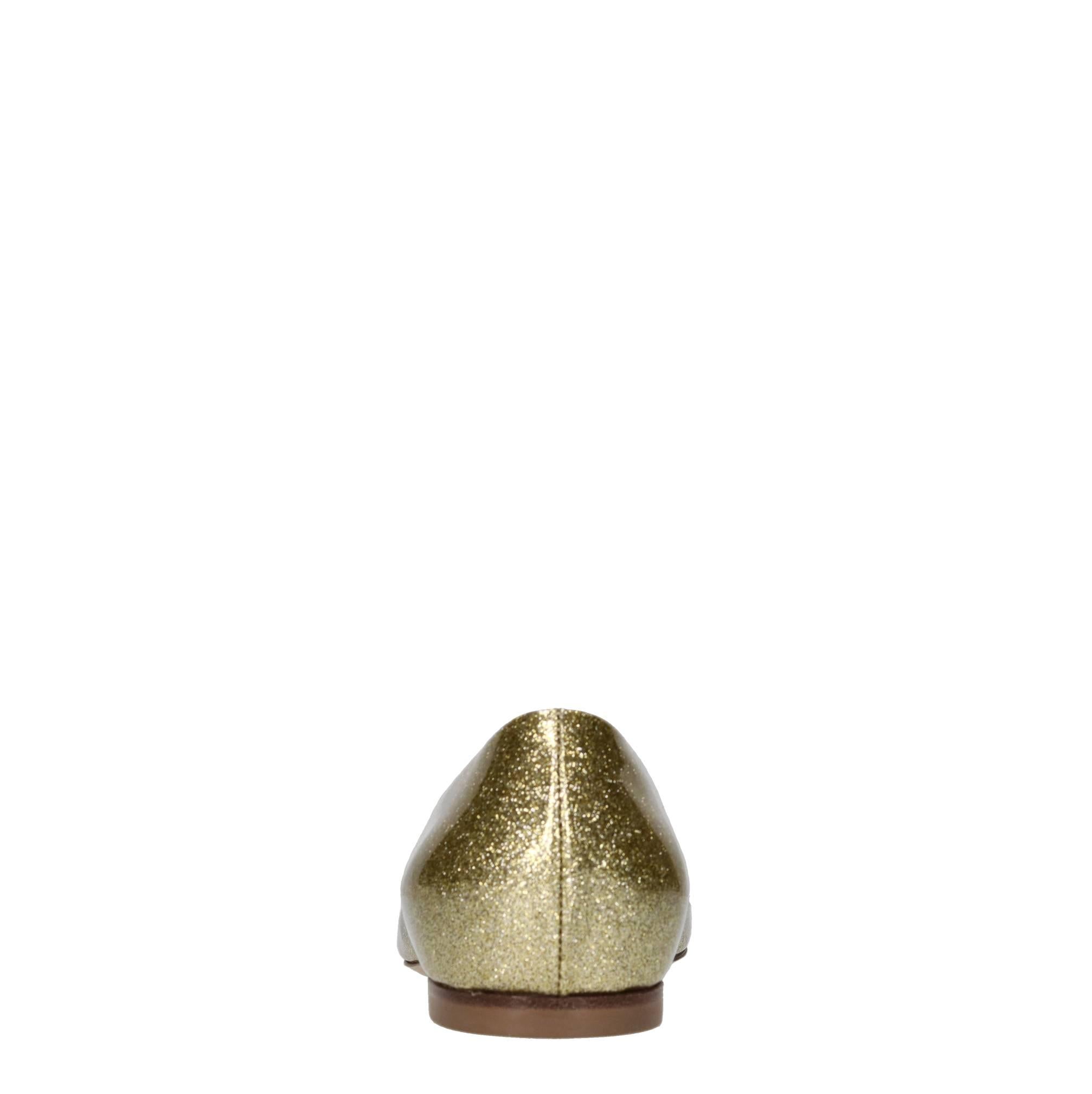 Ballerine Splendida in tessuto microglitter laccato 
