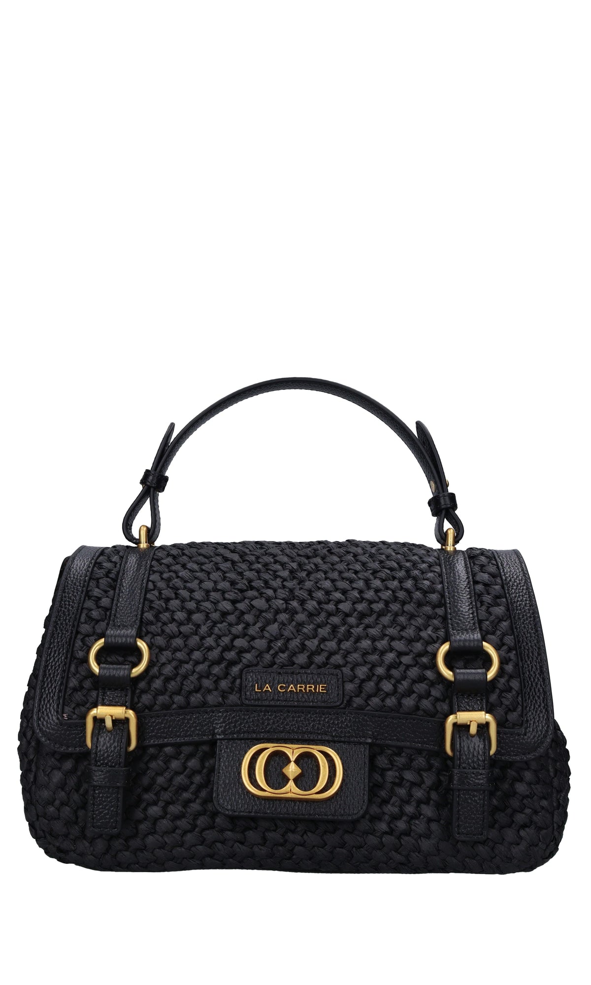 Borsa Atena in pelle e rafia 