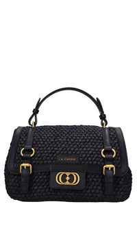 Borsa Atena in pelle e rafia 