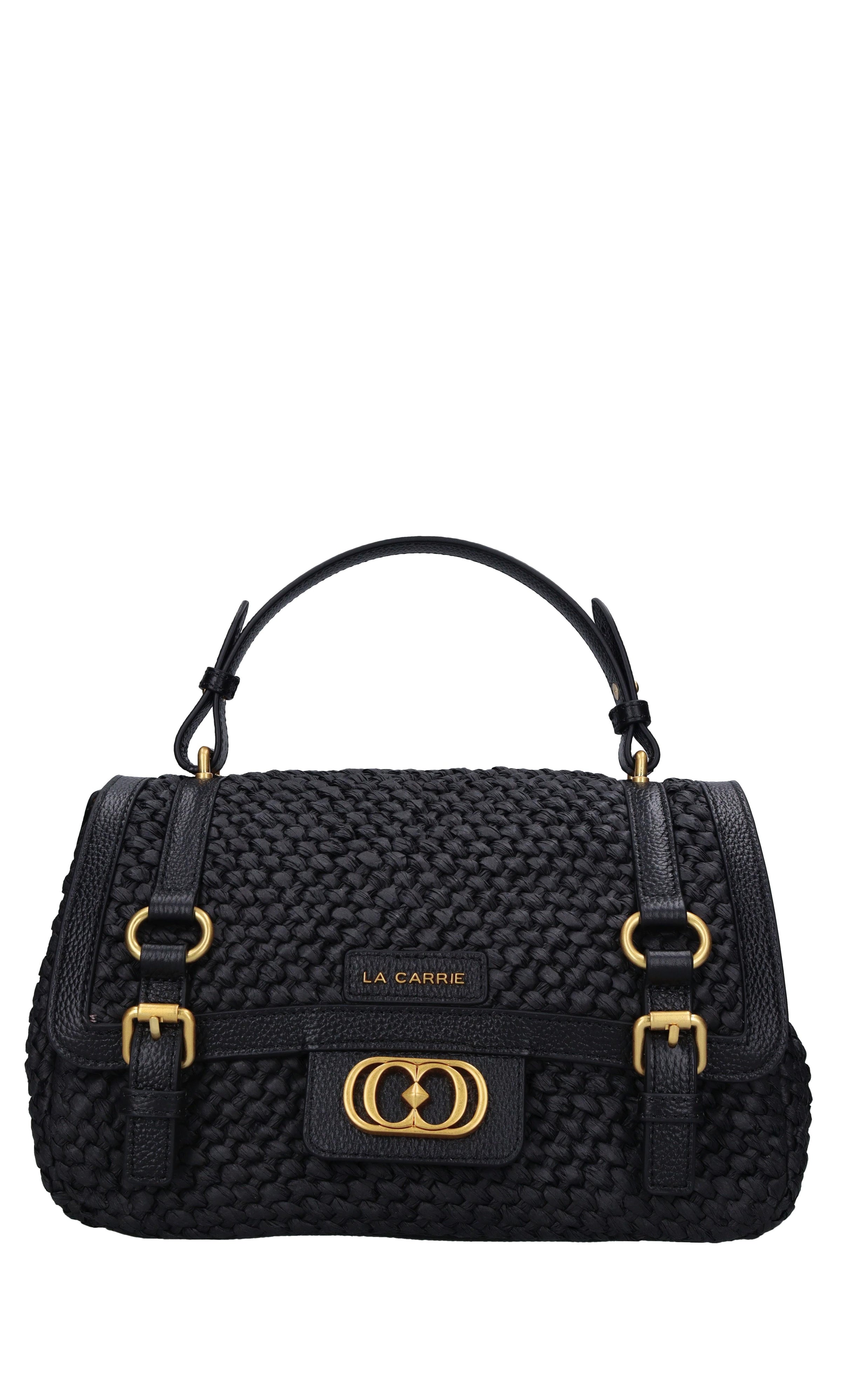 Borsa Atena in pelle e rafia 
