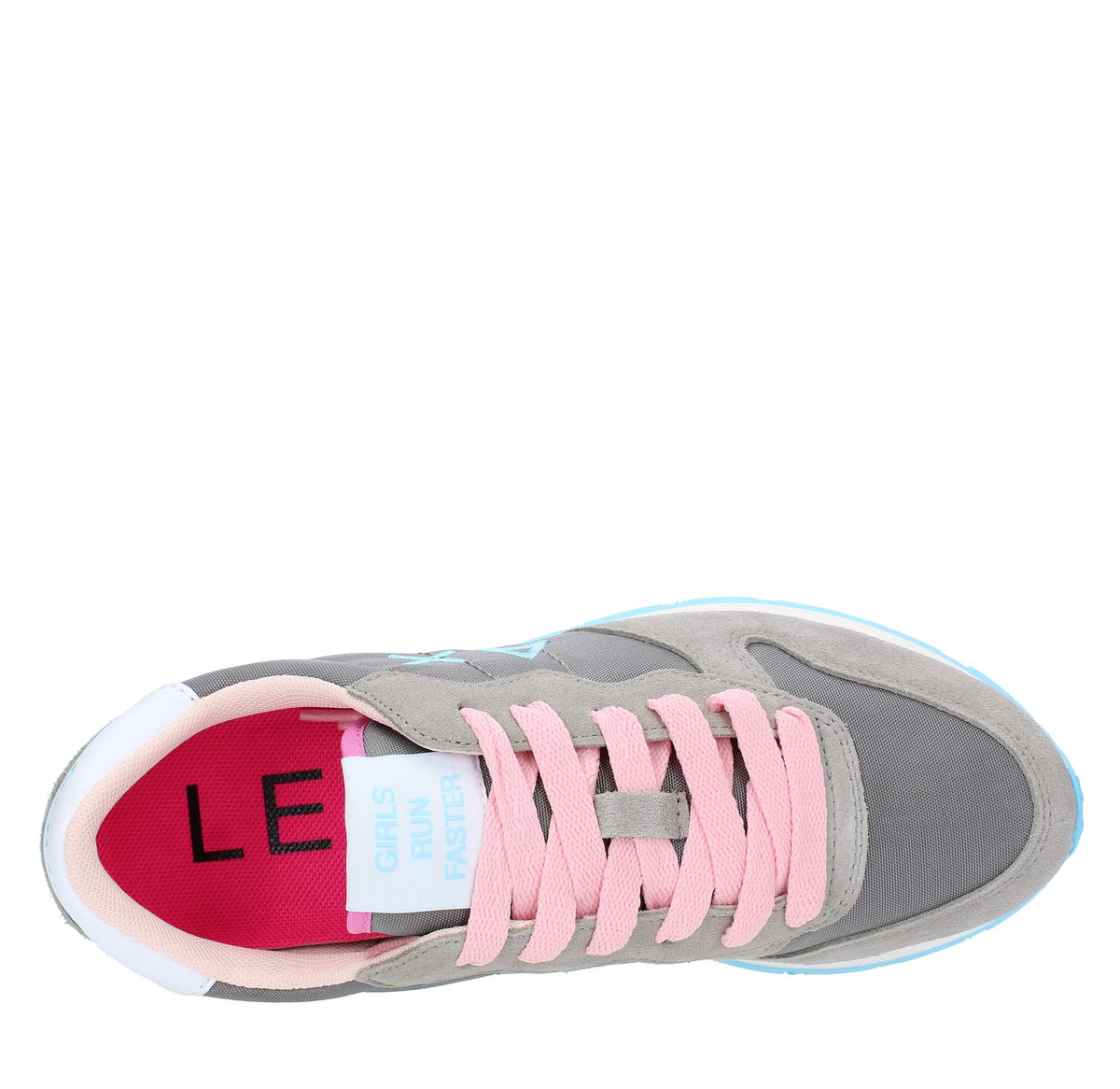 Sneakers in camoscio pelle e tessuto 