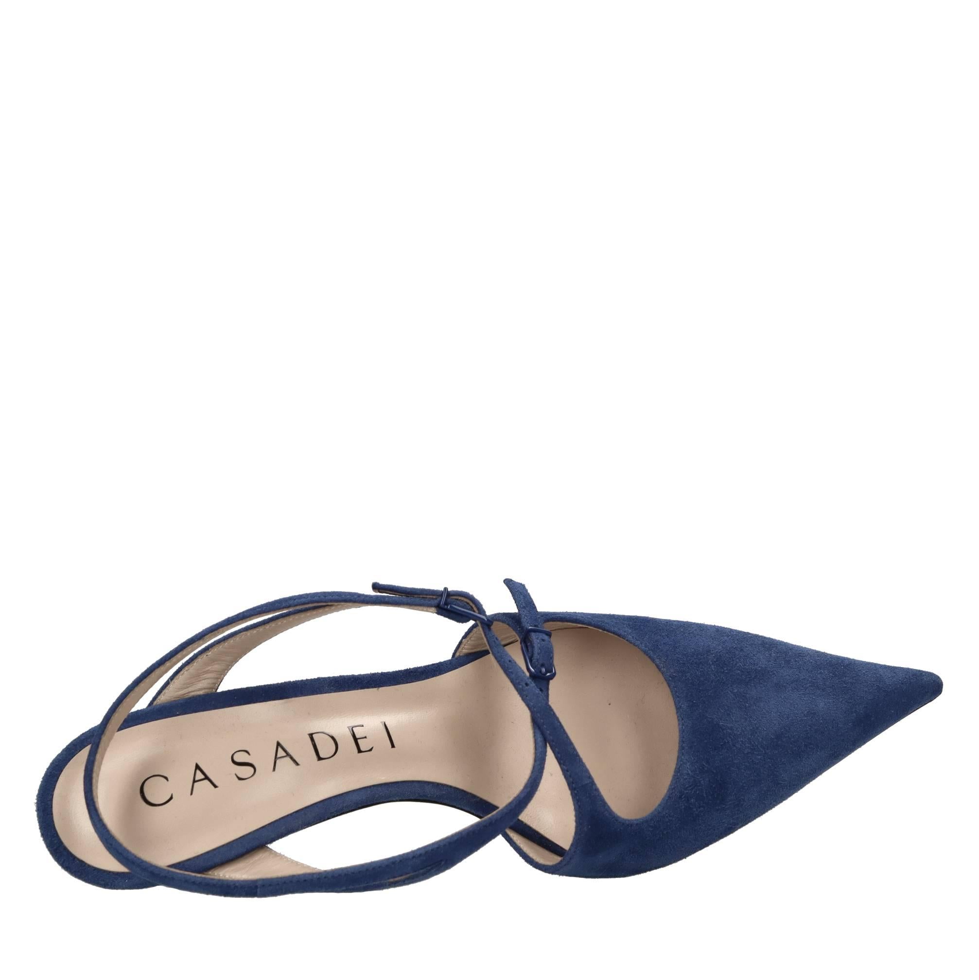 Décolleté slingback in camoscio 