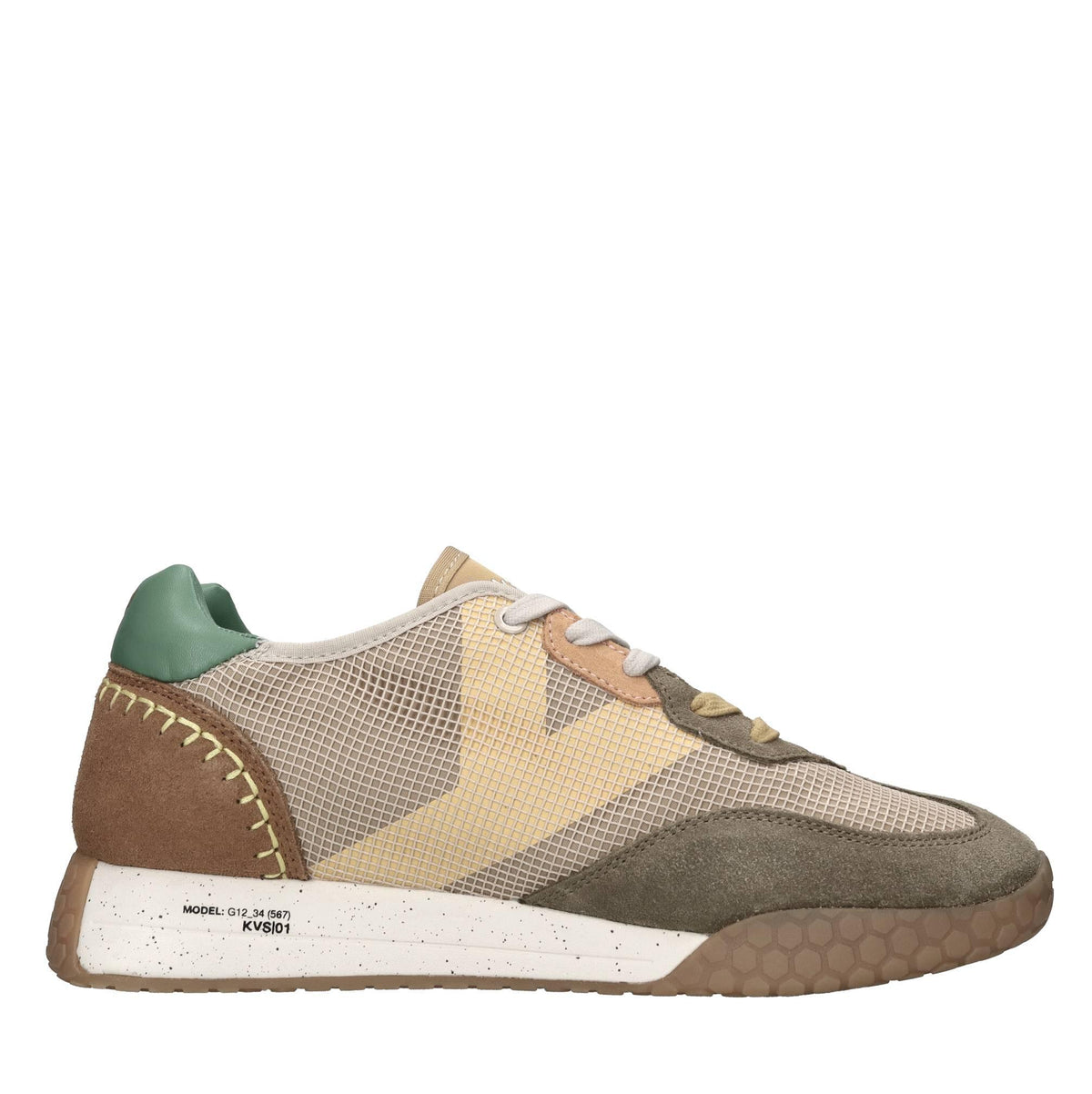 Sneakers in camoscio ecopelle e tessuto 