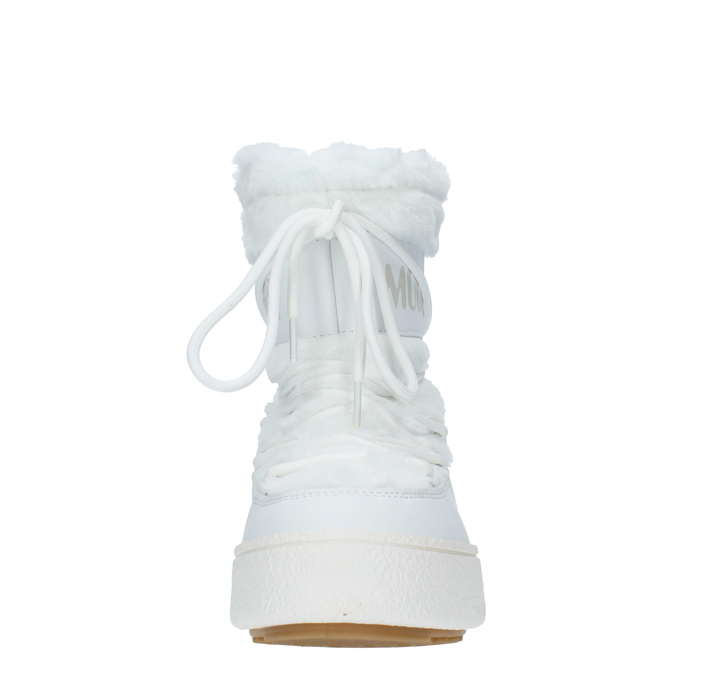 Stivaletti da neve modello LTRACK FAUX FUR MOON BOOT in ecopelliccia e nylon tecnico idrorepellente 