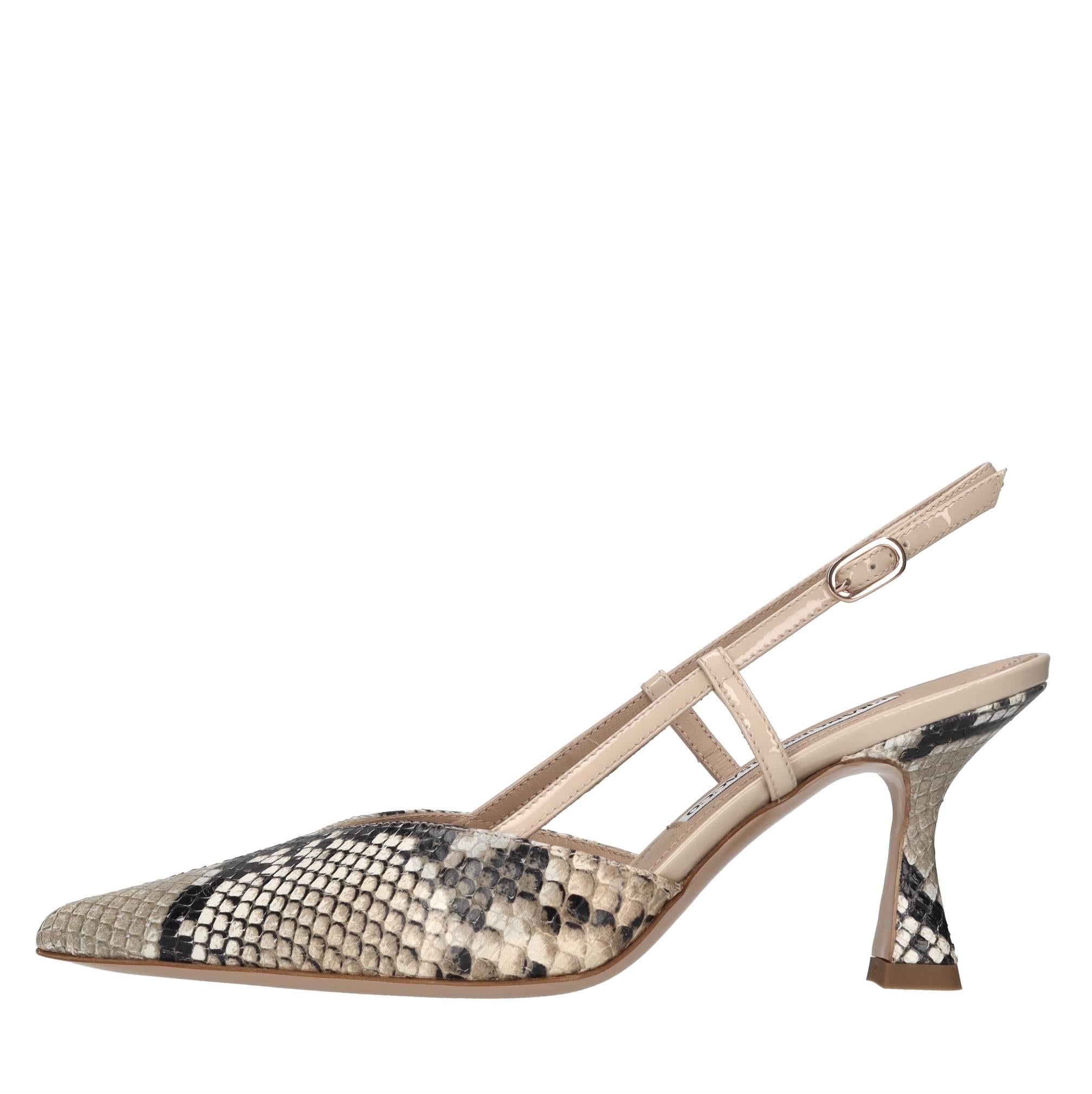 Décolleté slingback in pelle 