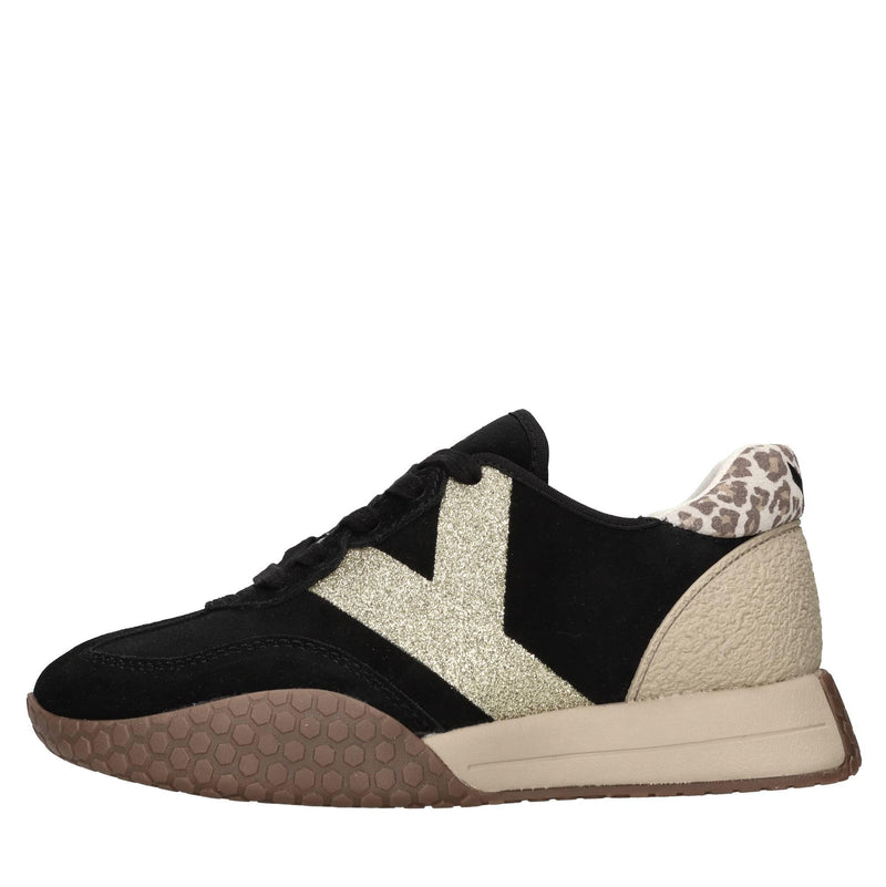 Sneakers in camoscio e glitter 