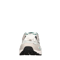 Sneakers in pelle e tessuto 