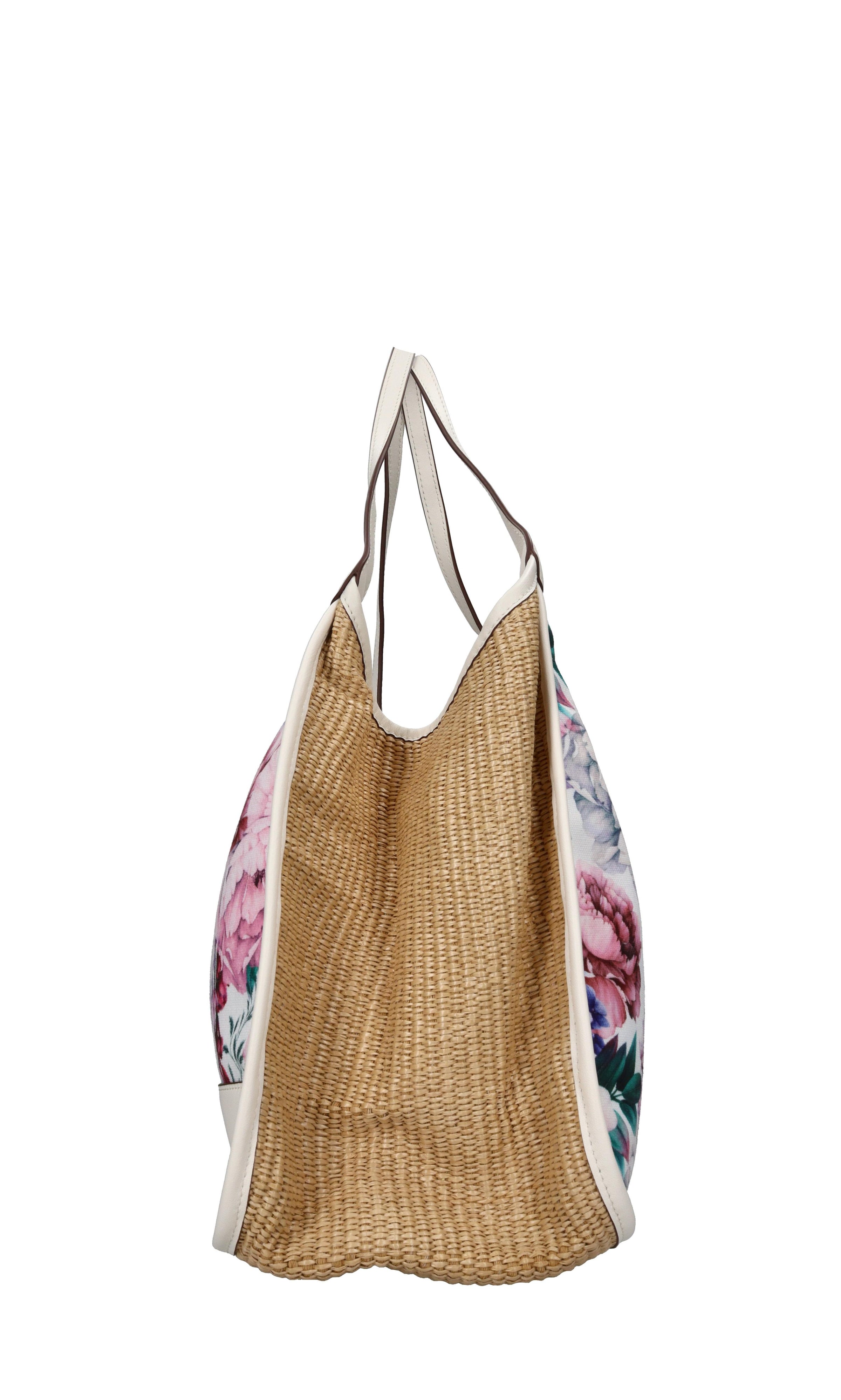 Borsa in tessuto e rafia 