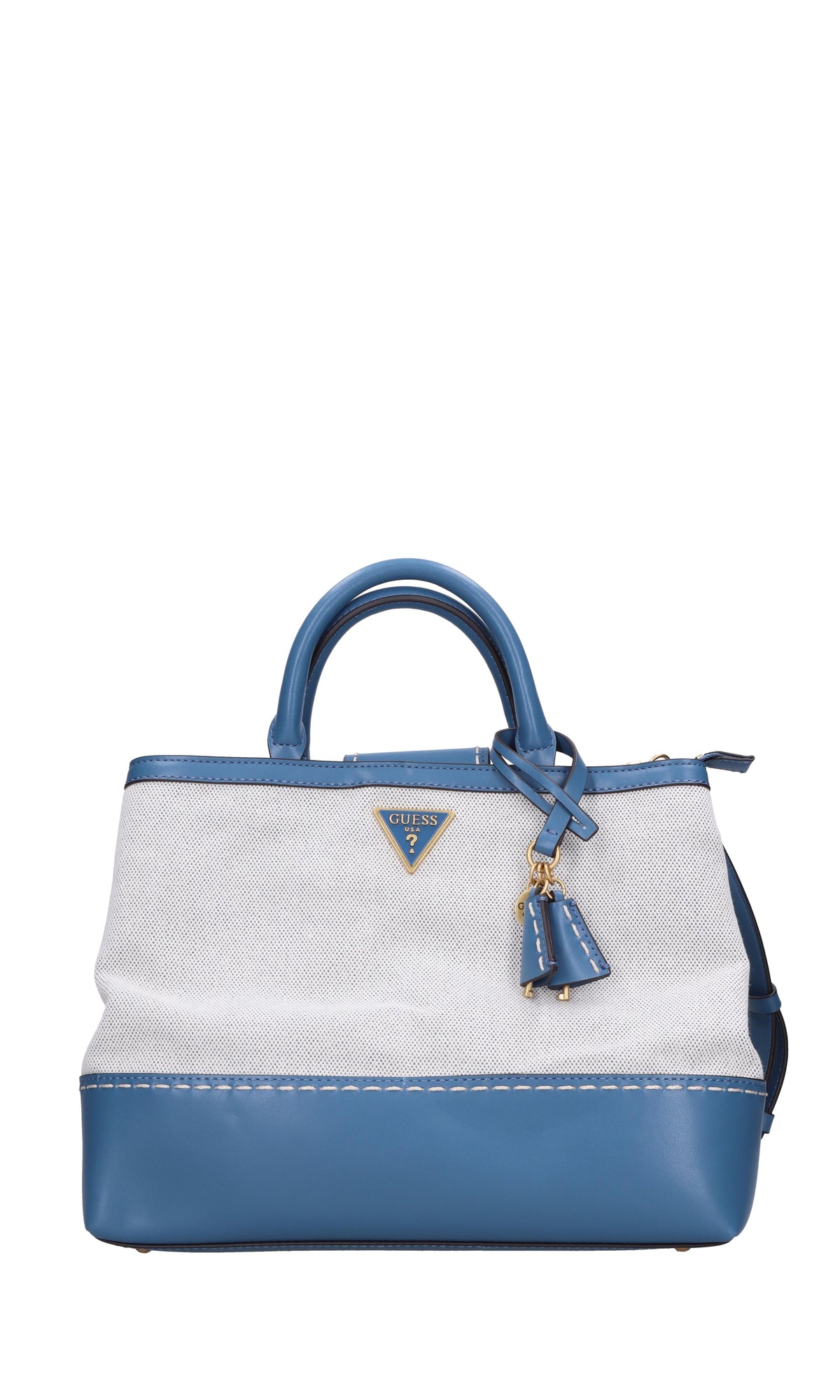Borsa in ecopelle e tessuto 