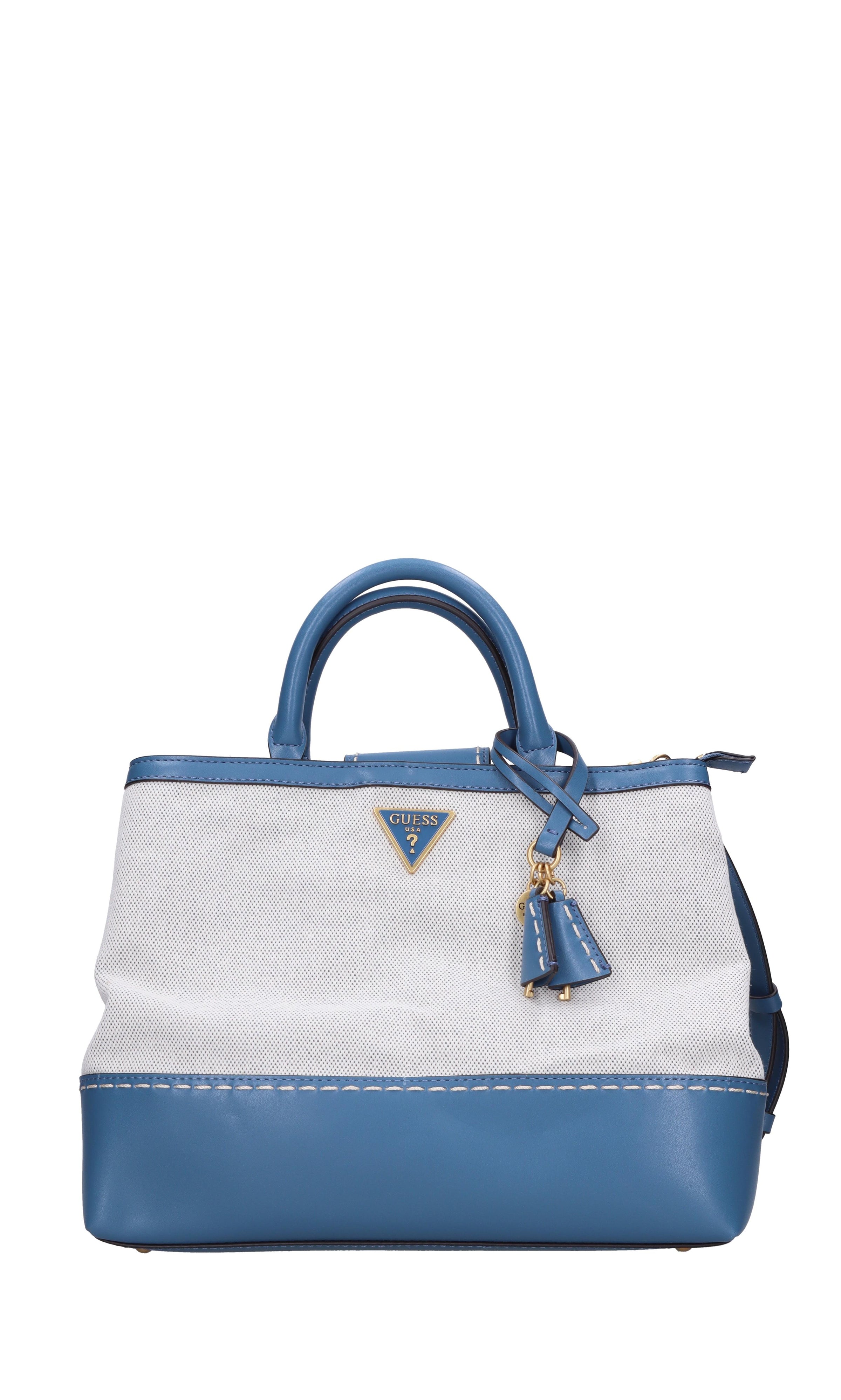 Borsa in ecopelle e tessuto 