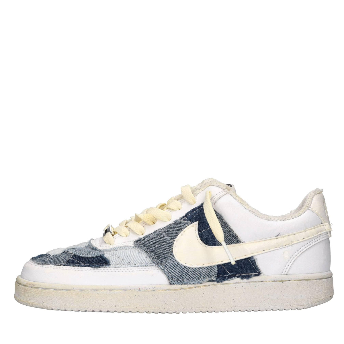 Sneakers in ecopelle e tessuto 