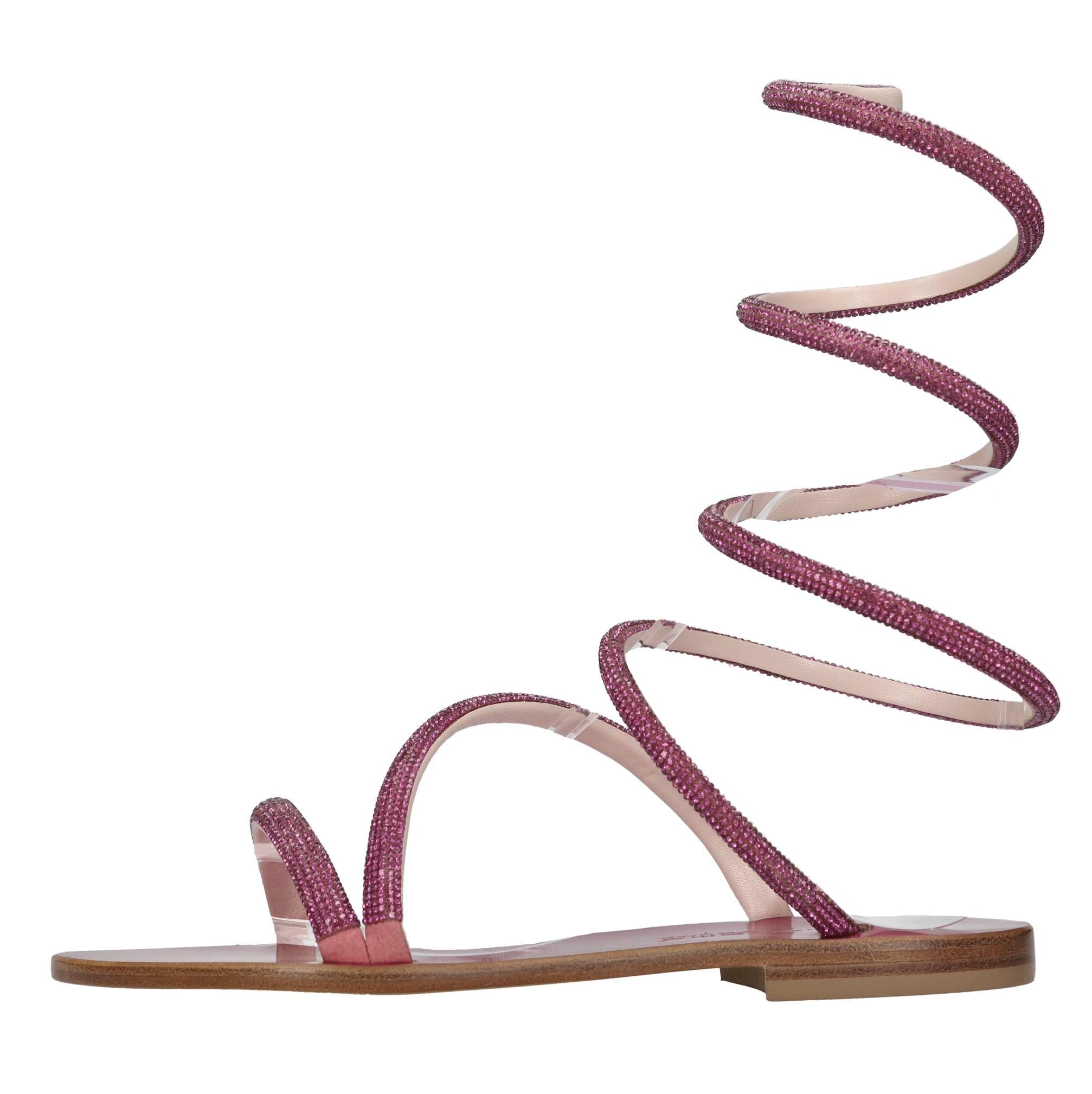 Sandali flat in pelle 
