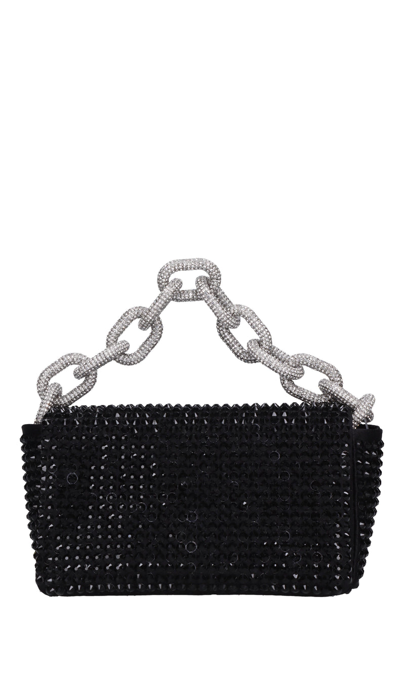 Borsa mini My Dream in raso e strass 