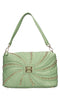 LA CARRIE Oyster Faux Leather Bag