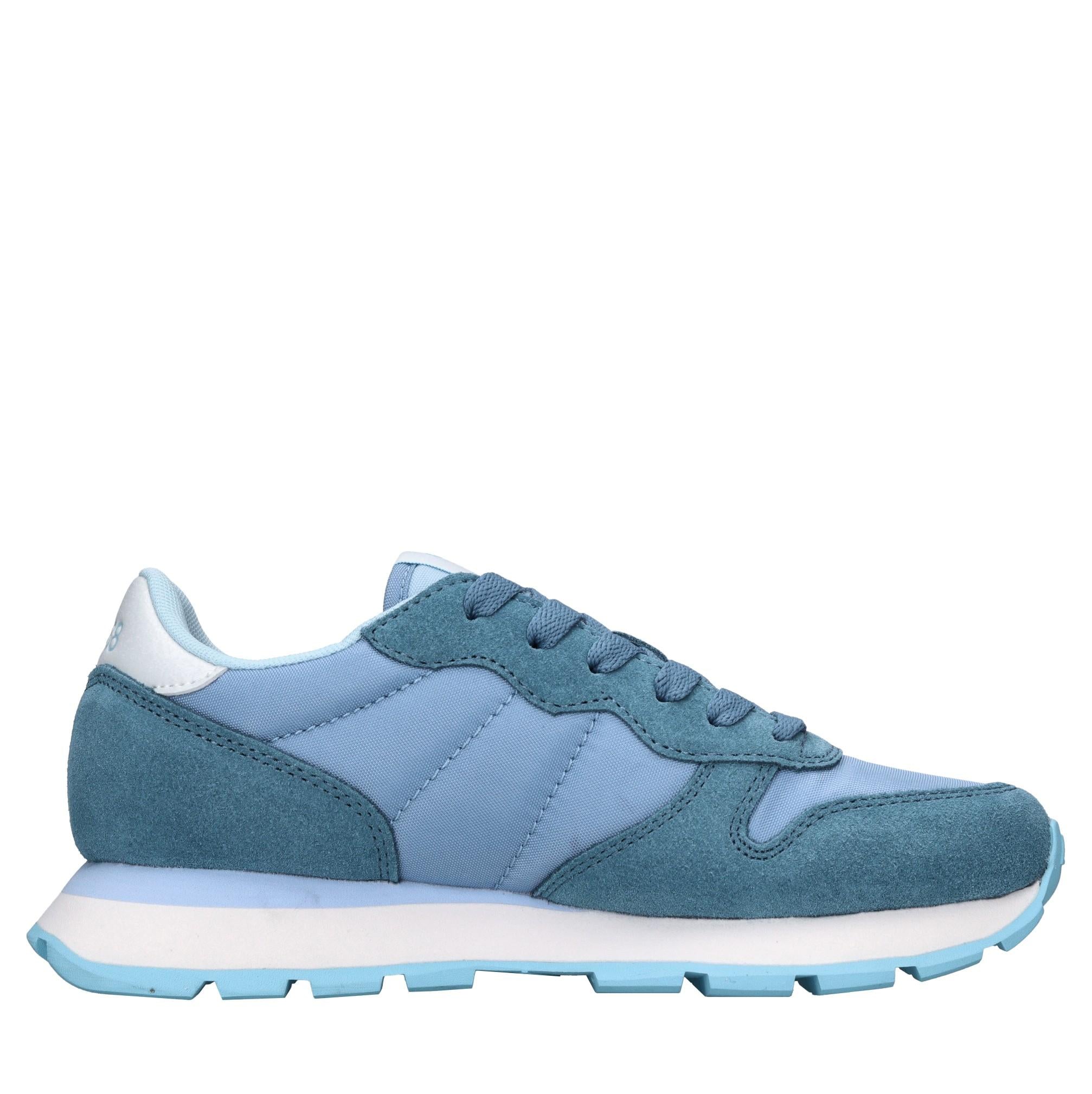 Sneakers in camoscio e tessuto 