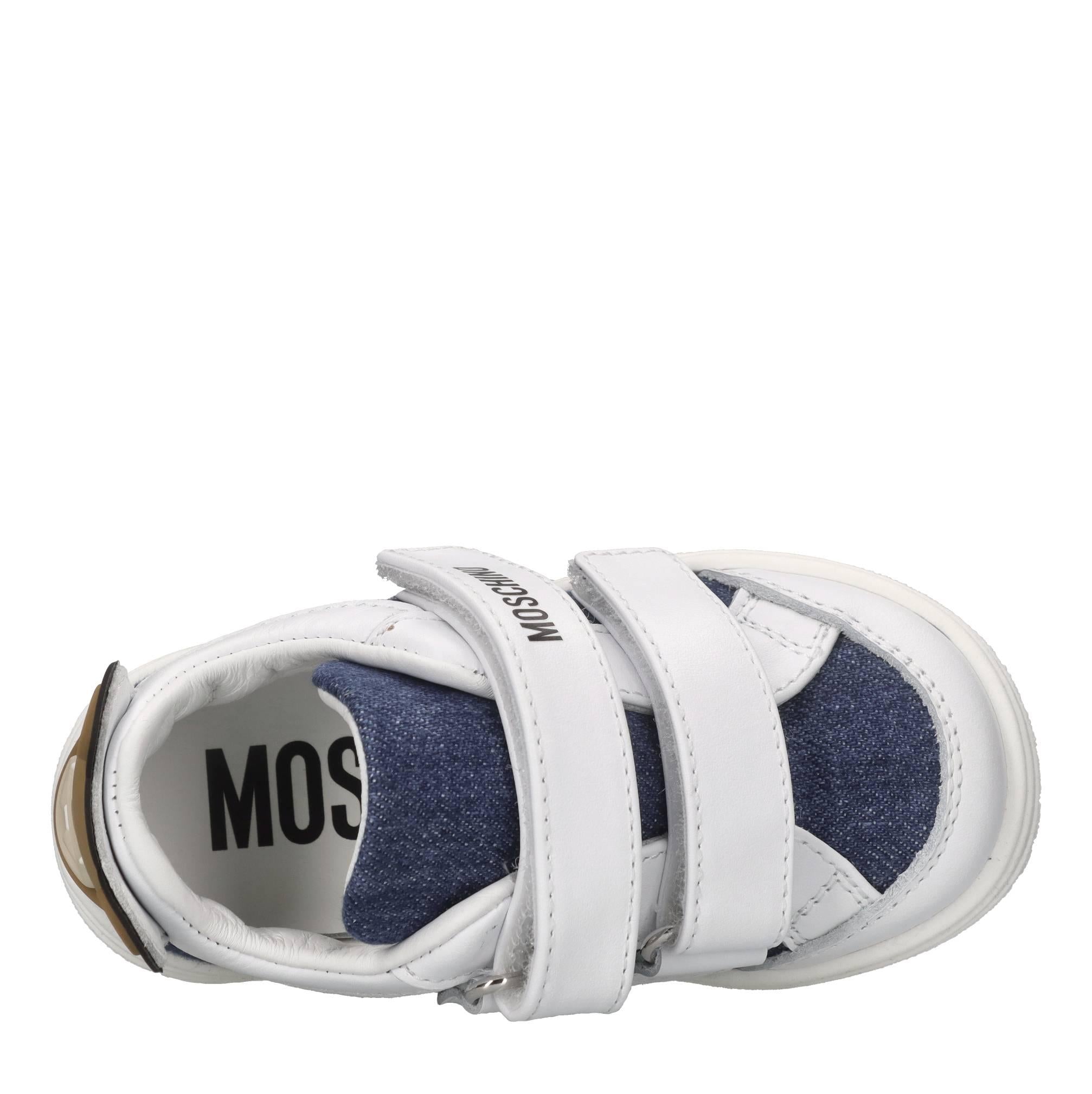 Sneakers in pelle ecopelle e tessuto 