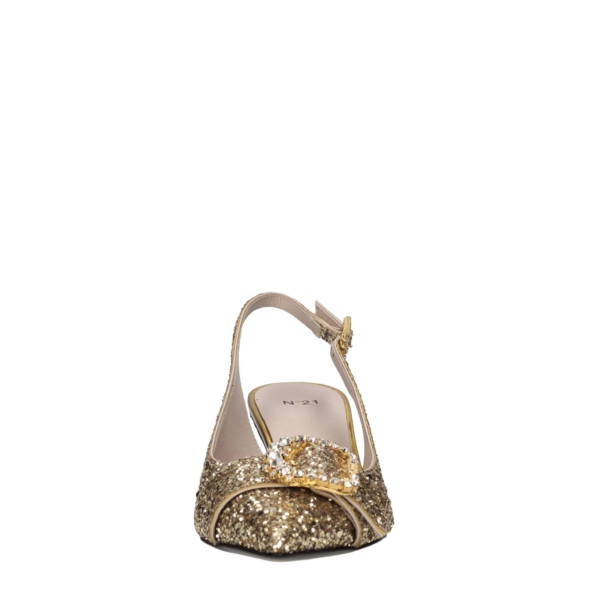 Décolléte slingback in glitter 