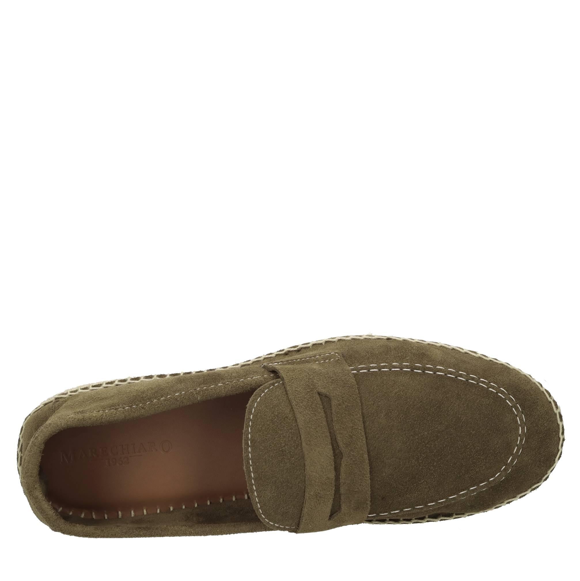 Mocassini espadrillas in camoscio 