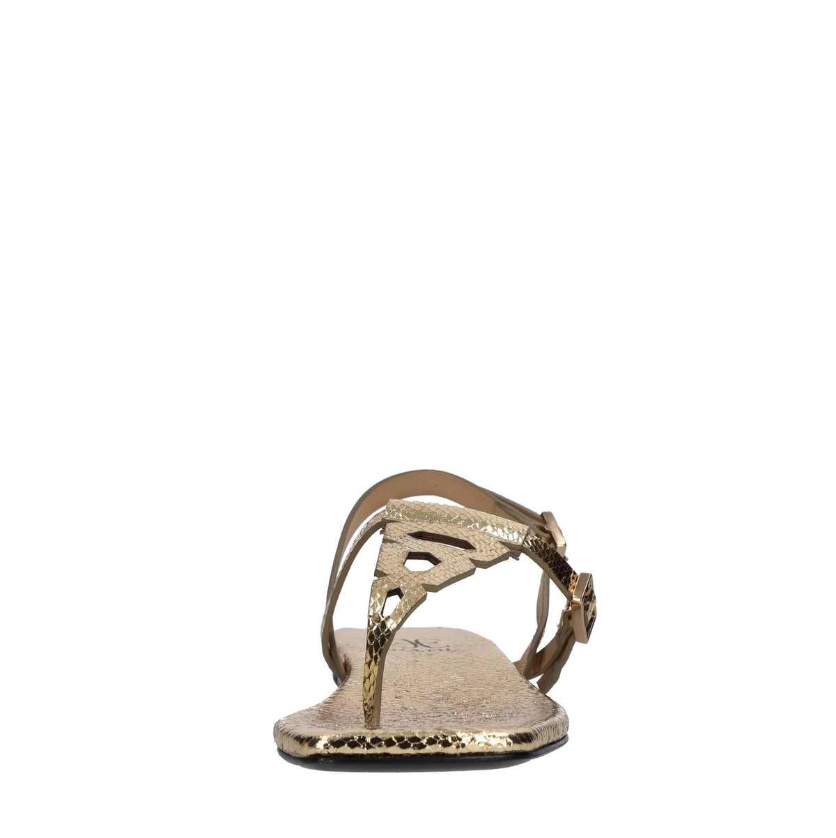 Sandali flat infradito in pelle 