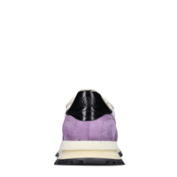 Sneakers in pelle e tessuto 