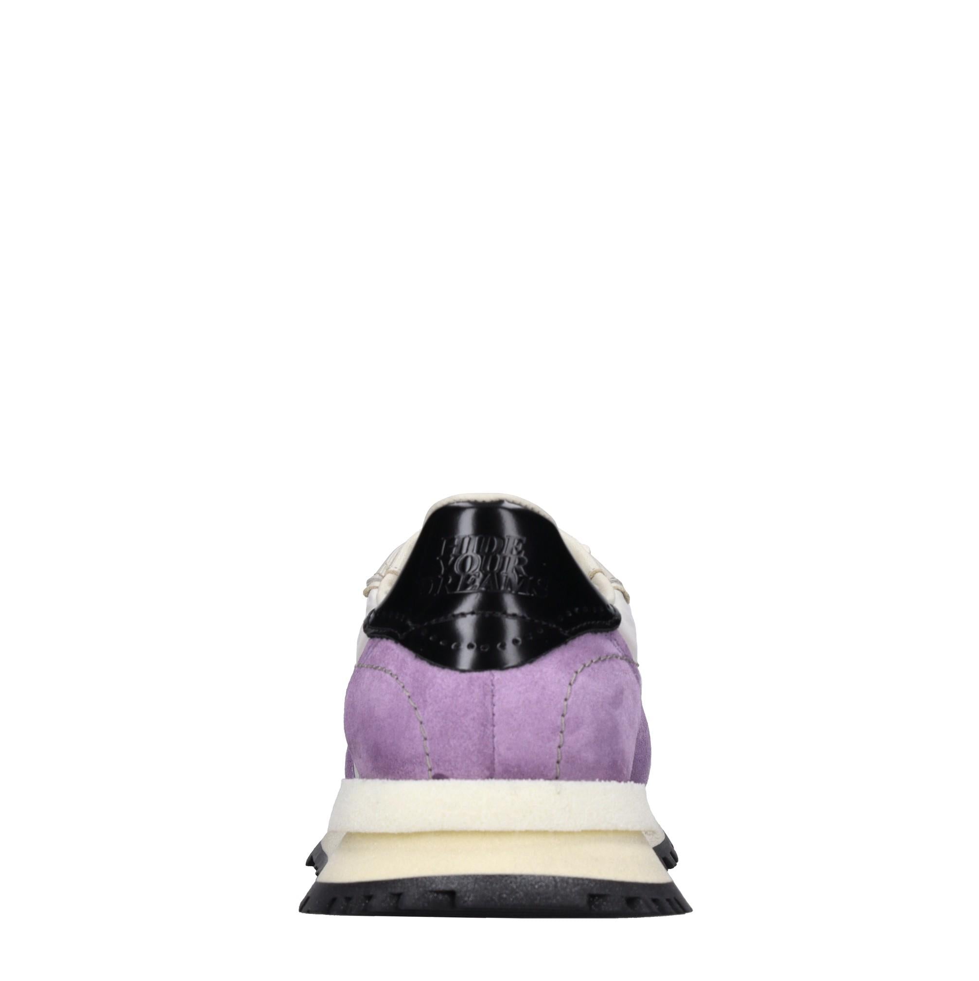 Sneakers in pelle e tessuto 