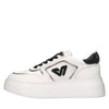 EMANUELLE VEE Leather and fabric sneakers