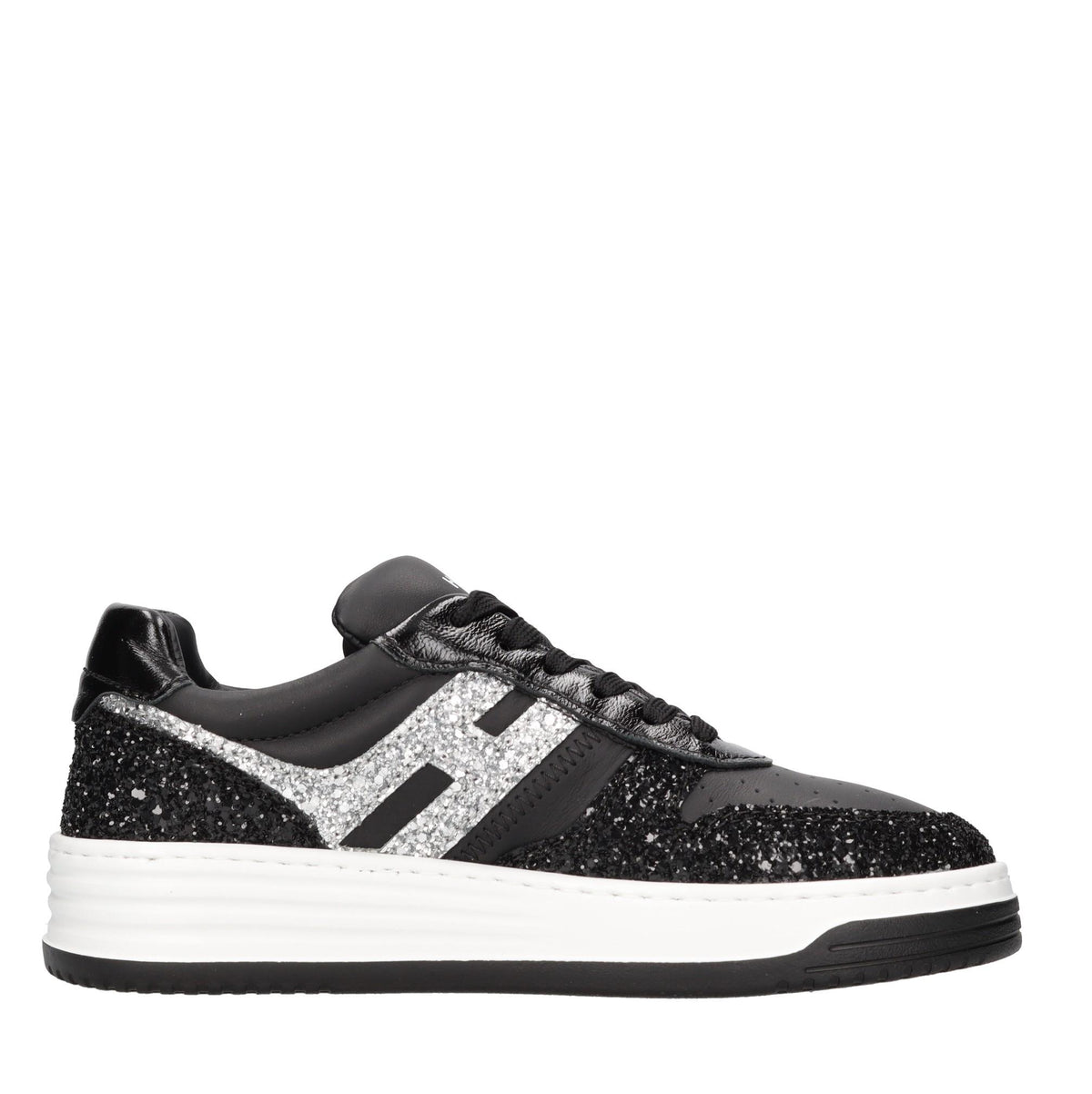 Sneakers in pelle e strass 