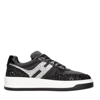 Sneakers in pelle e strass 