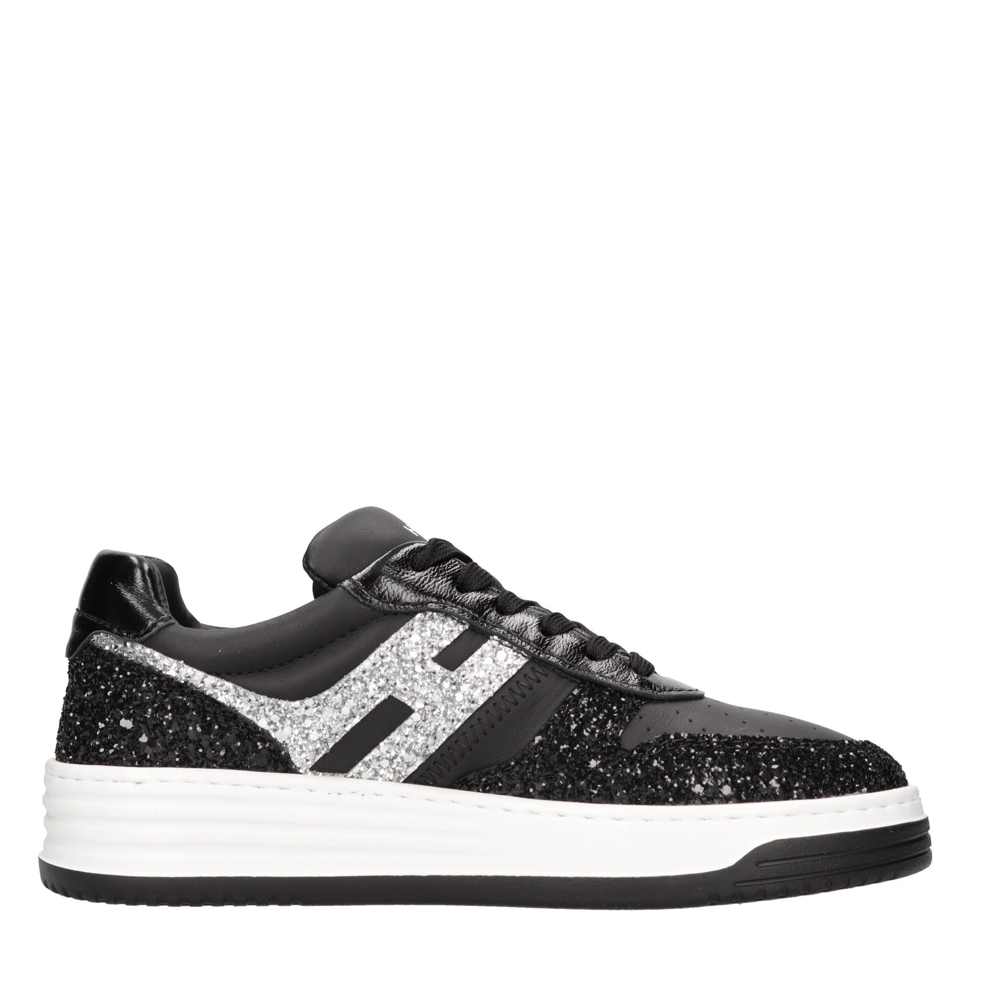 Sneakers in pelle e strass 