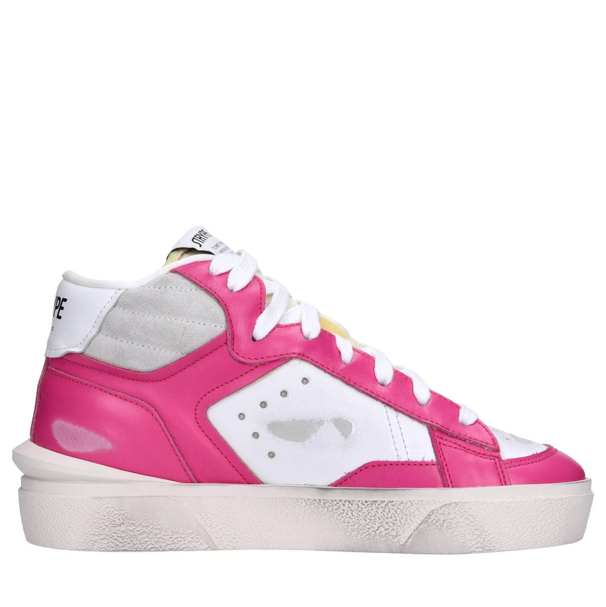 Sneakers in pelle e tessuto 