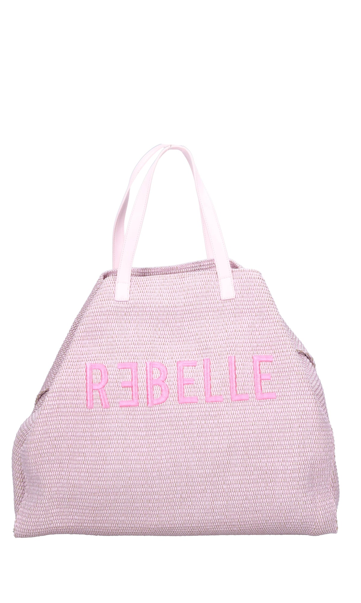 Borsa in rafia e pelle. 