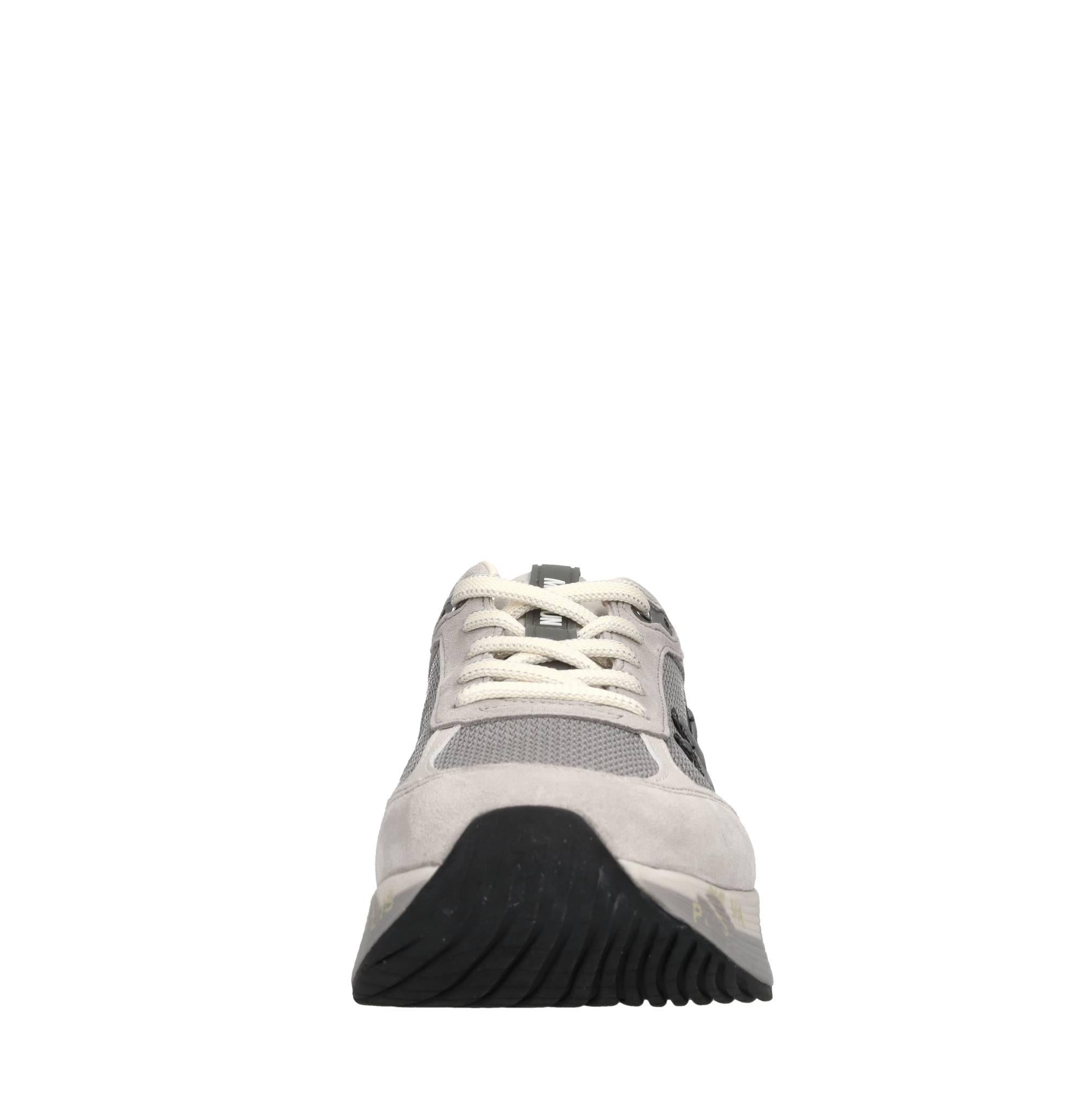 Sneakers in pelle ecopelle e tessuto 
