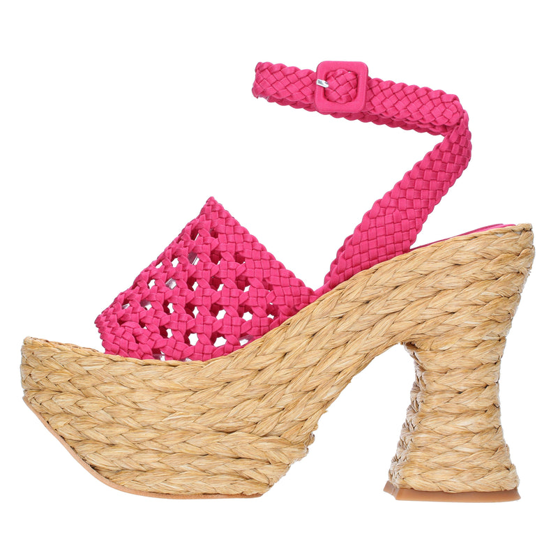 Sandali Leoni in raso e rafia<BR/><BR/><BR/><BR/><BR/>Sandali Leoni in raso e rafia<BR/><BR/> 