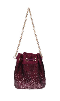 Borsa Night Edition in raso e strass 