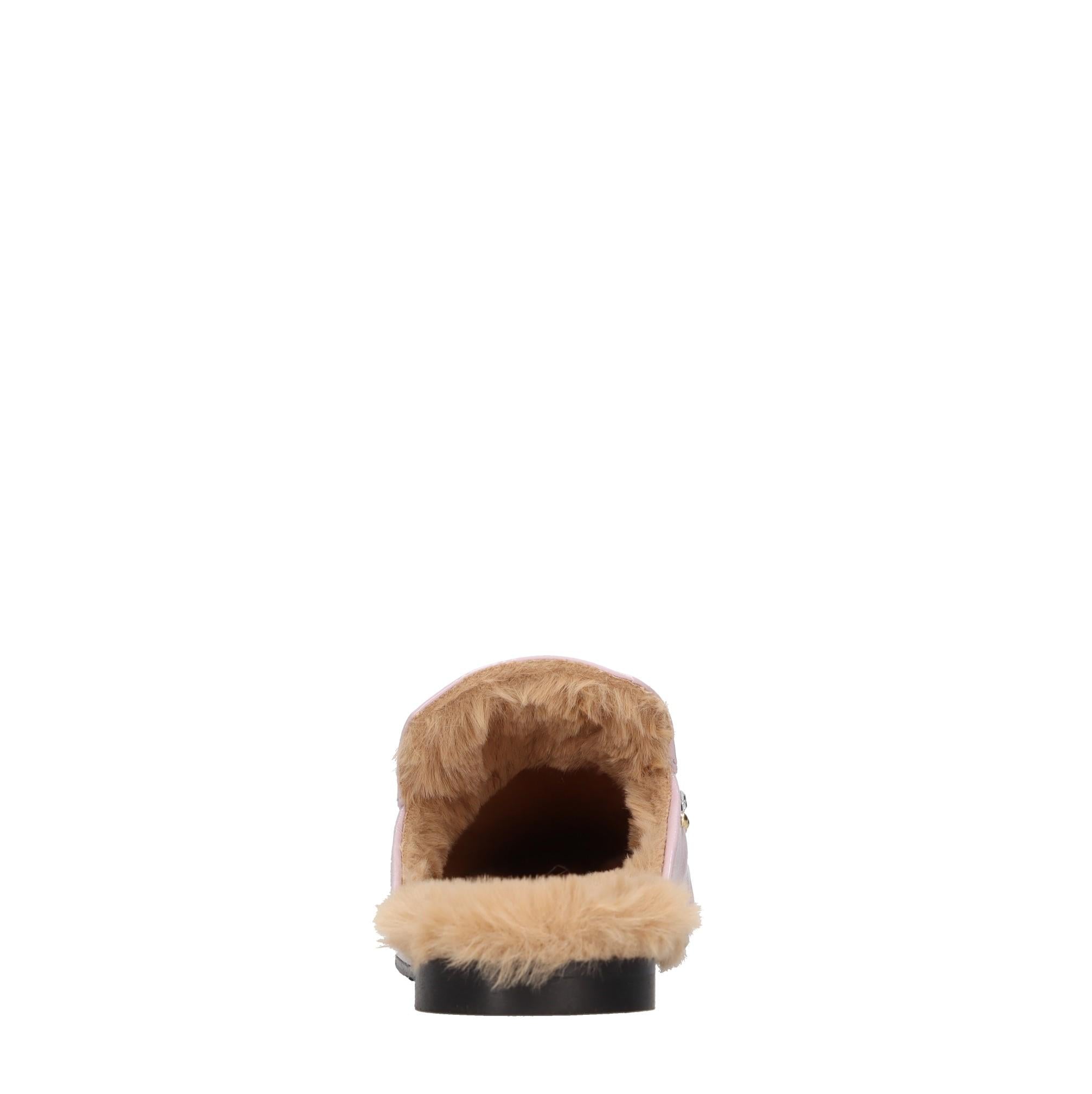 Sabot in pelle strass e borchie 