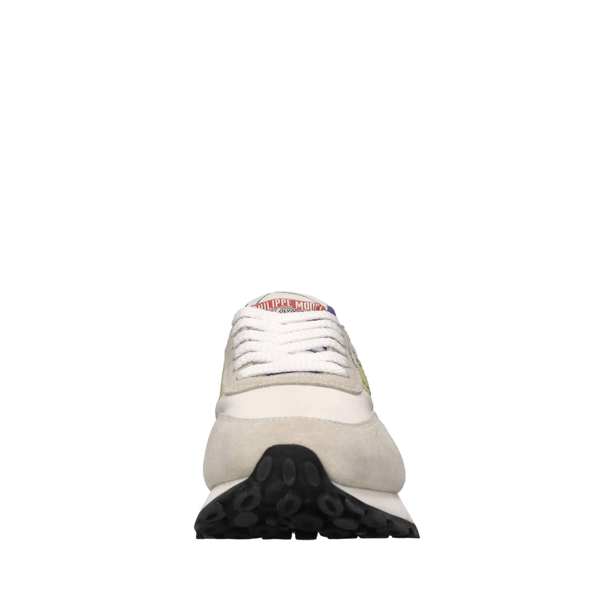 Sneakers in pelle e tessuto 