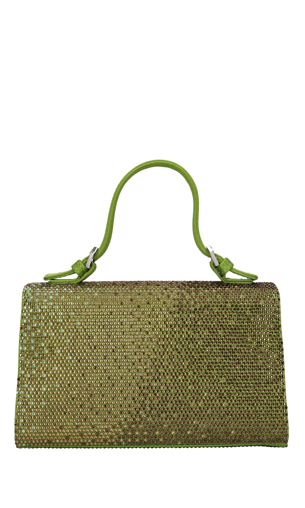 Borsa mini in raso e strass 