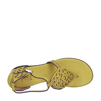 Sandali flat infradito in pelle e camoscio 