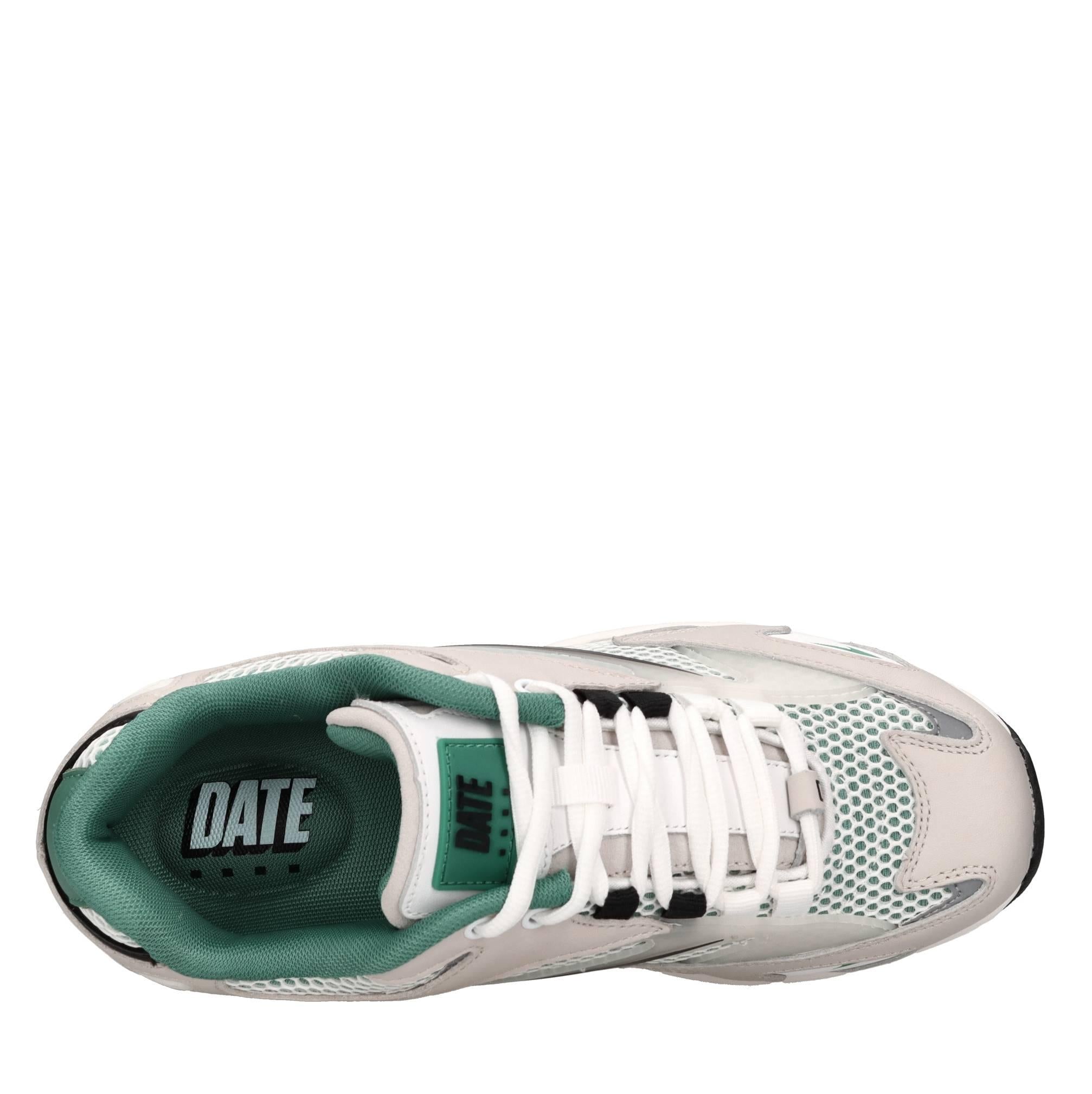 Sneakers in pelle e tessuto 