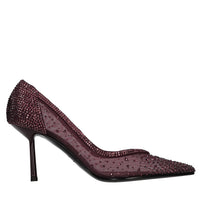 Décolleté Nicole in pelle rete e strass 