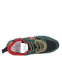 Sneakers in camoscio pelle e tessuto 