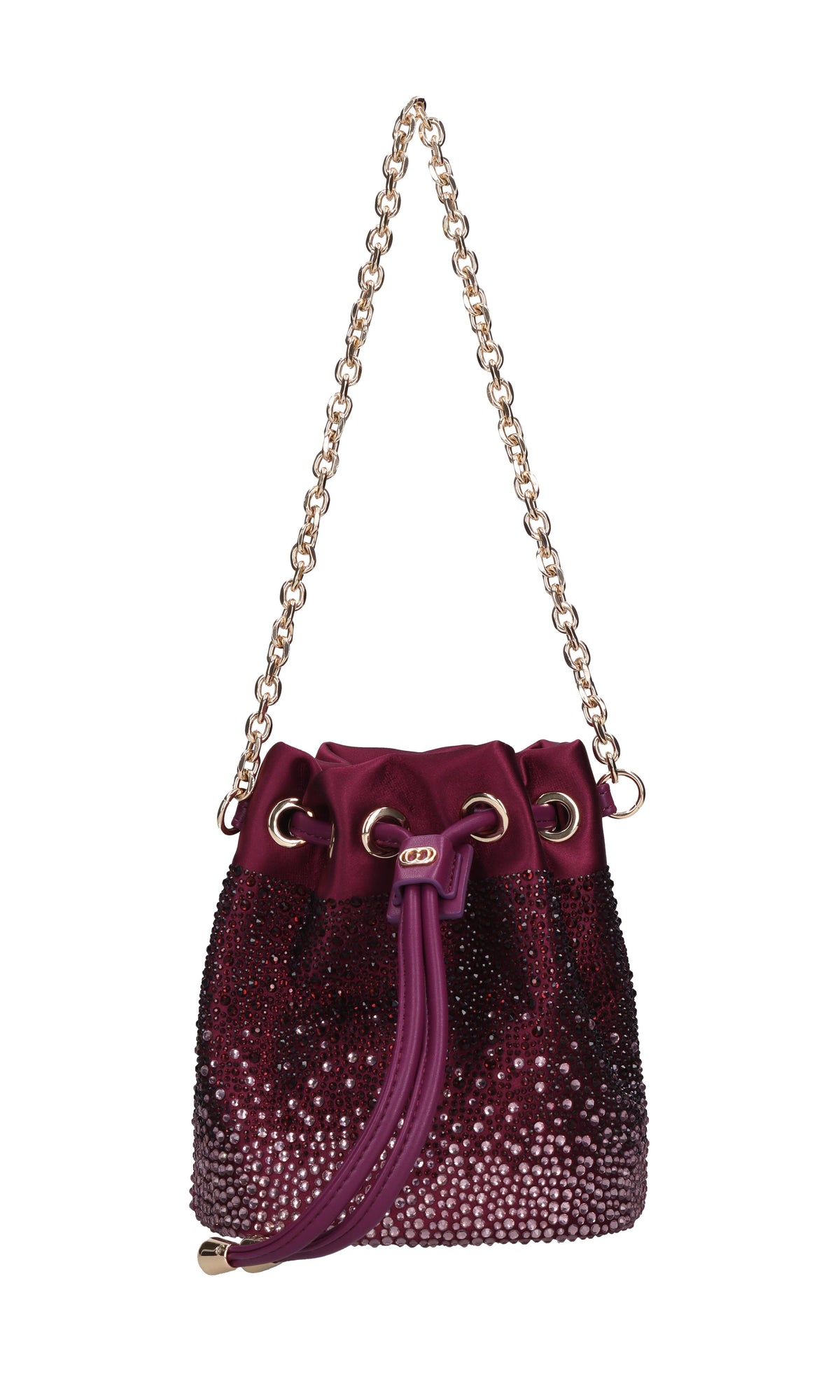 Borsa Night Edition in raso e strass 