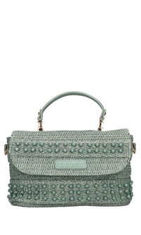 Borsa MALIBU in ecopelle e rafia 