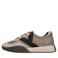 Sneakers in camoscio e tessuto 