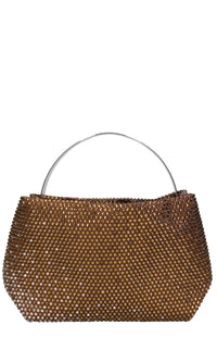 Borsa lyr in tessuto e strass 