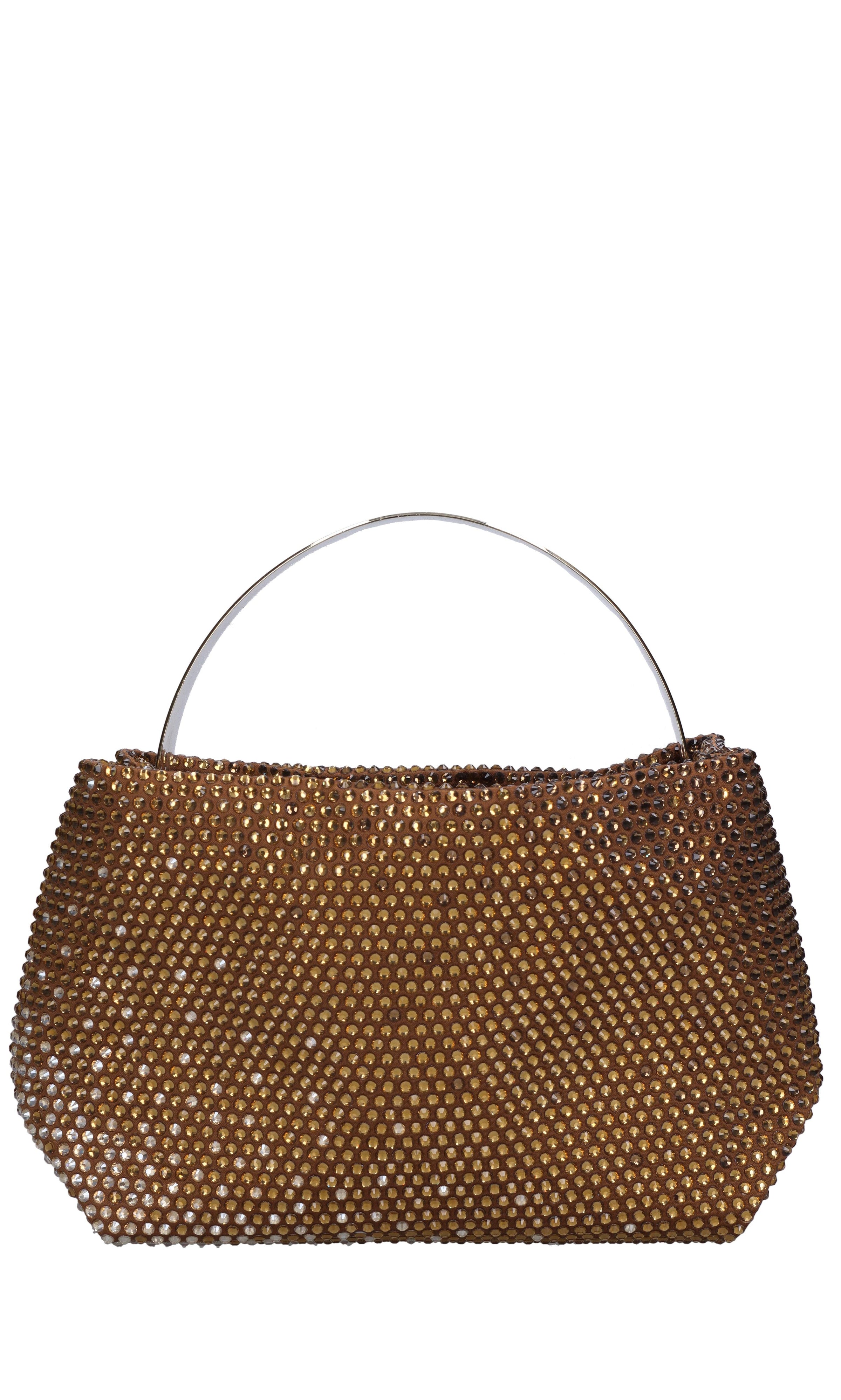 Borsa lyr in tessuto e strass 
