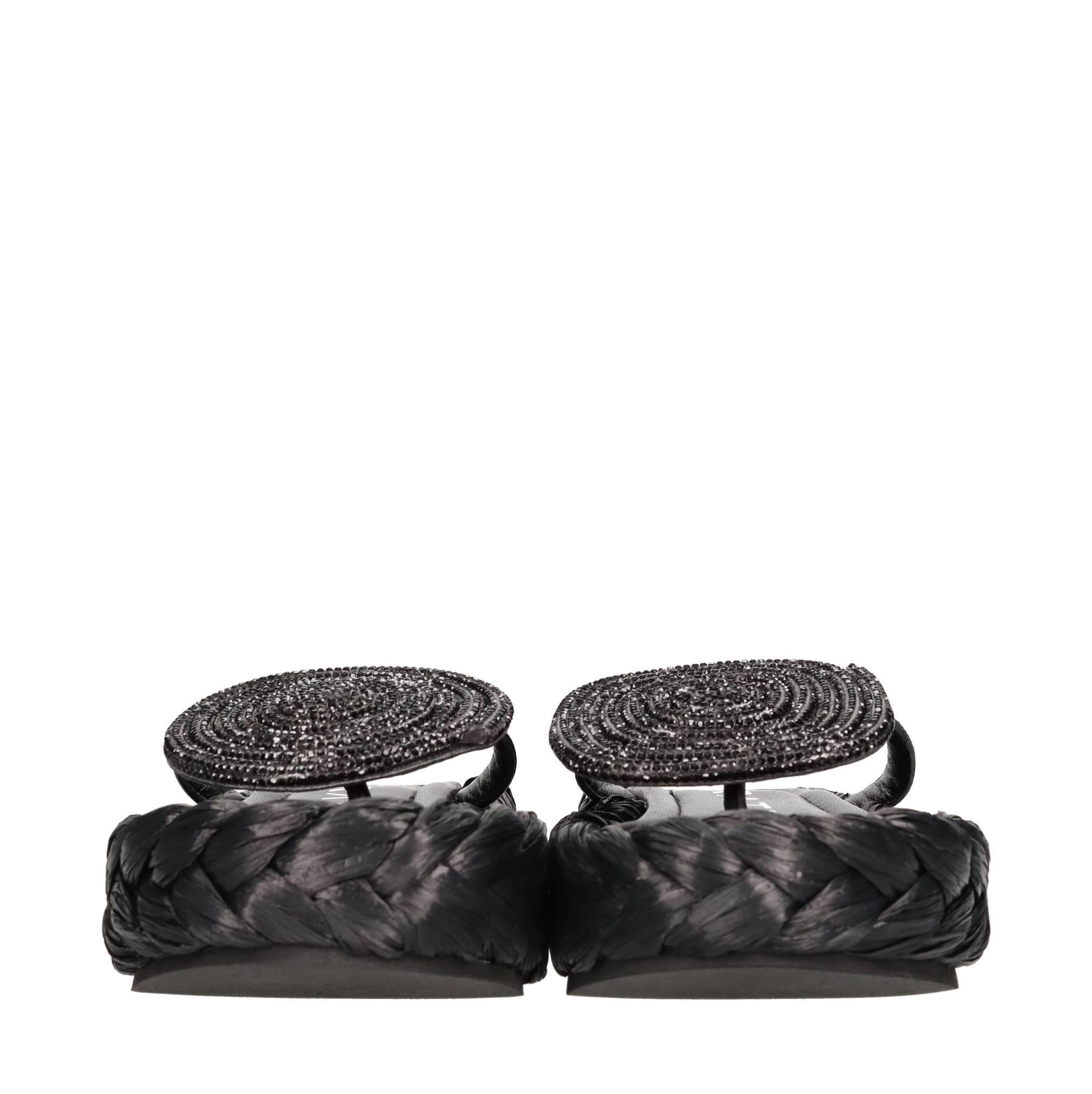 Mules in pelle e strass 