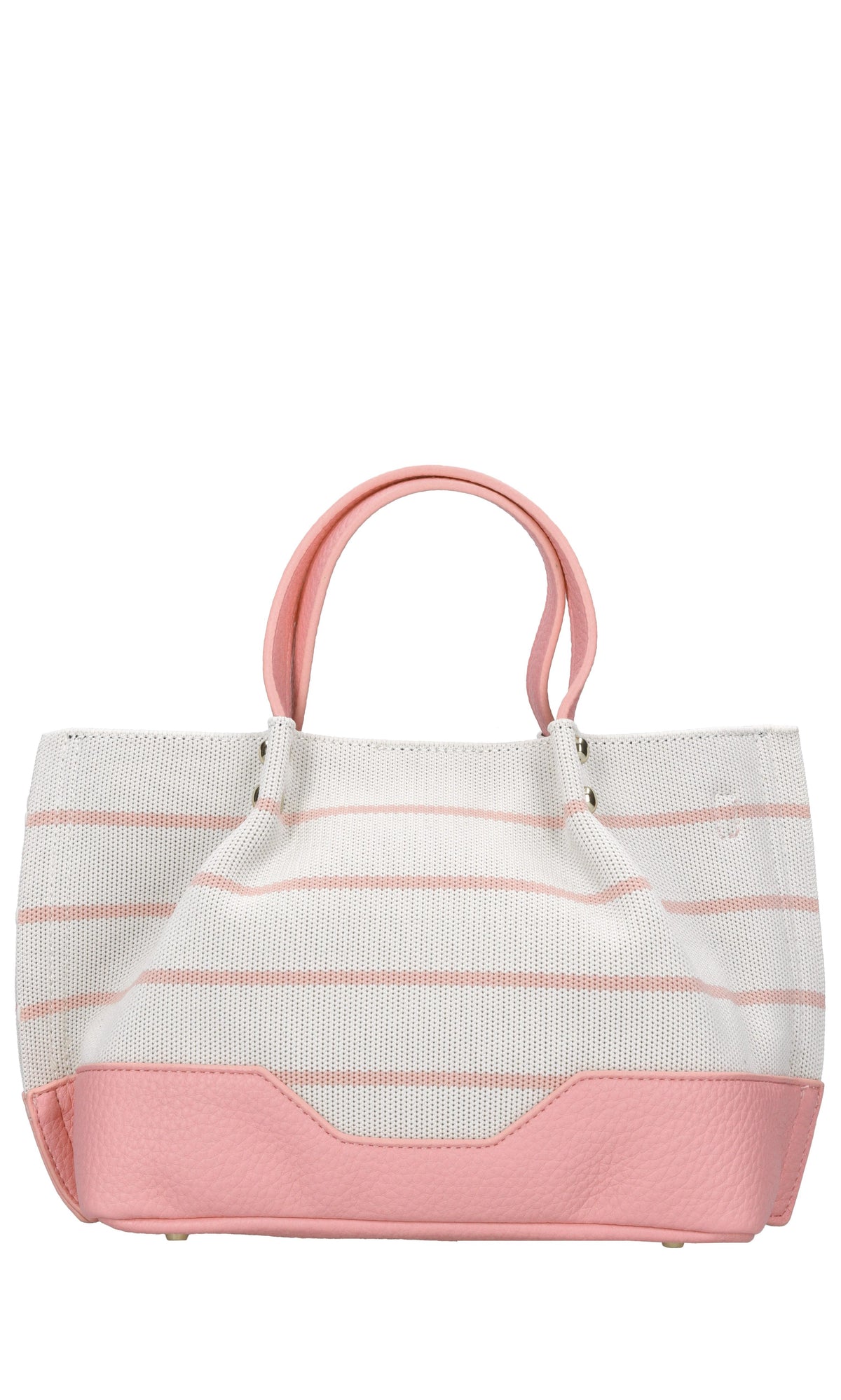 Borsa Stripes in tessuto ed ecopelle 