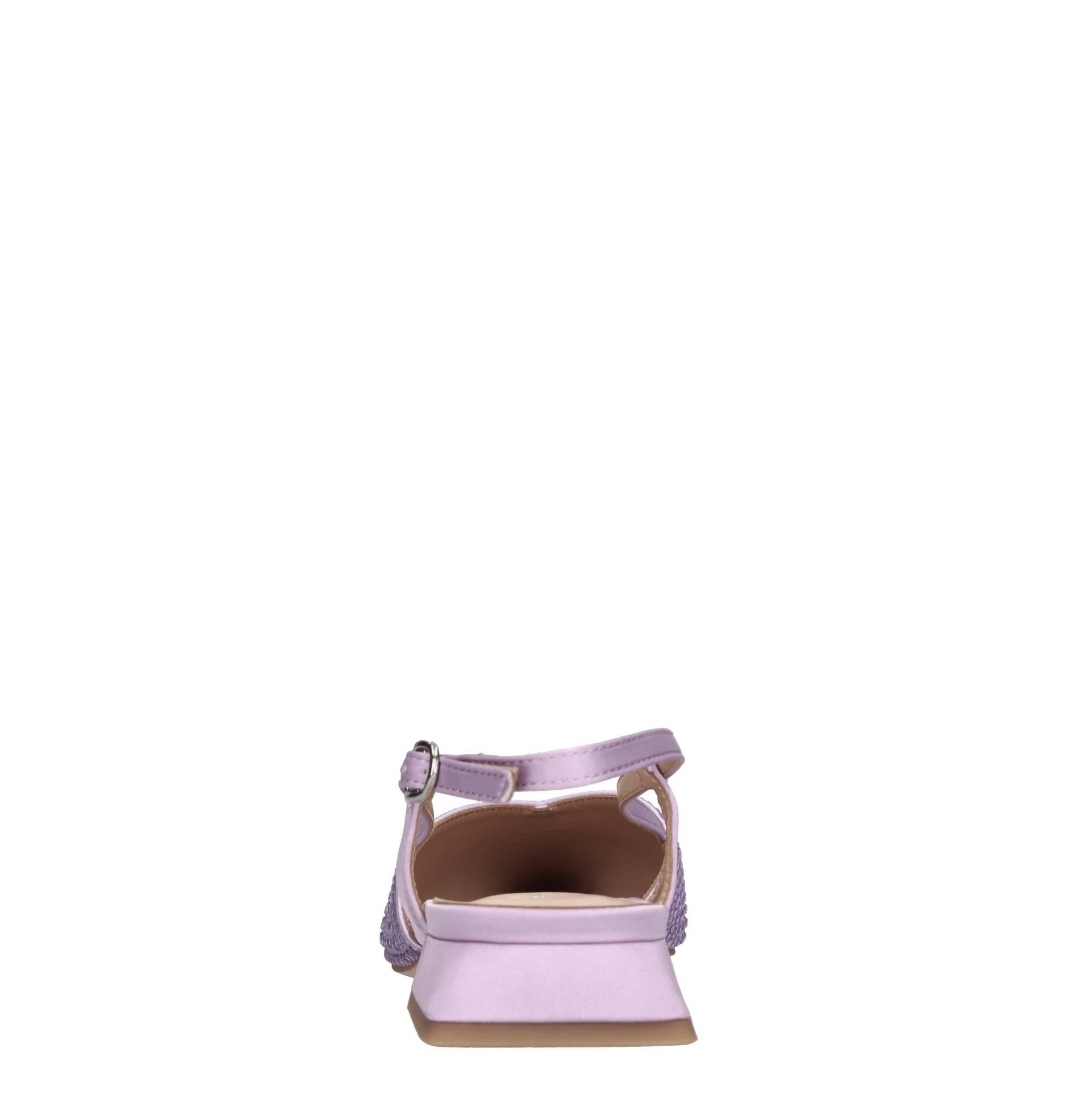 Ballerine slingback in raso e strass 